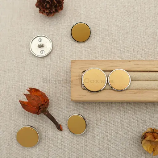 Silver Base Flat 2 Part Classic Suiting Button
