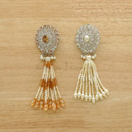 Silver Plated Fancy Kundan Tassel