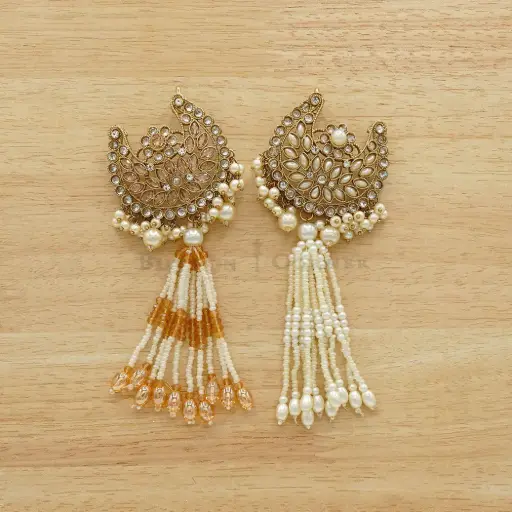 Gold Plated Fancy Kundan Tassel