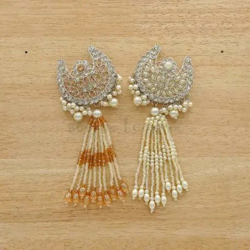 Silver Plated Fancy Kundan Tassel