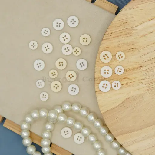 Flat Rim Classic 4 Hole Shirt Button