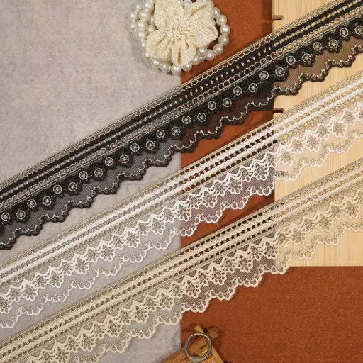 Shuttle Zari Net Lace