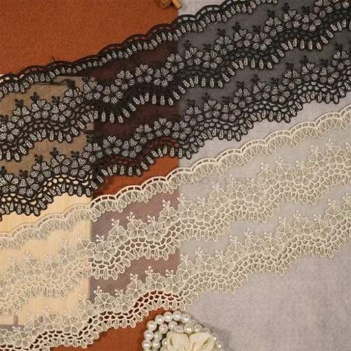 Shuttle Zari Net Lace