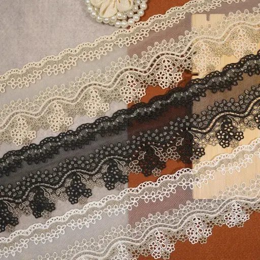 Shuttle Zari Net Lace