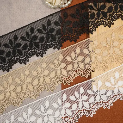 One Side Border Shuttle Lace