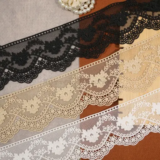 One Side Border Shuttle Lace