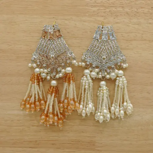 Silver Plated Fancy Kundan Tassel