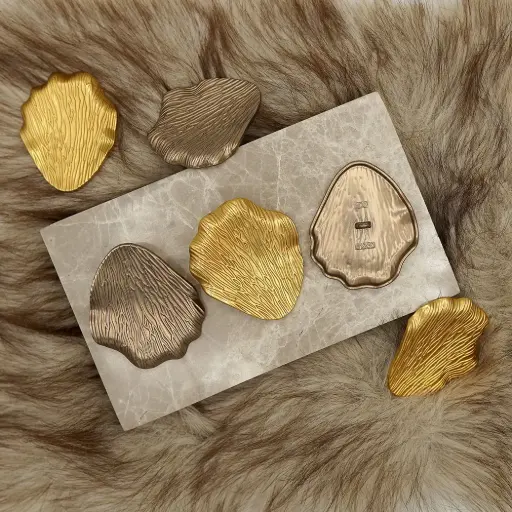 Seashell Shape Hollow Metal Button