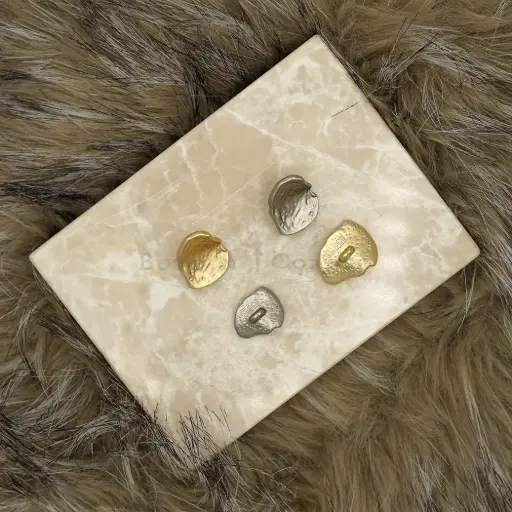 Asymmetric Cambered Shell Model Metal Button