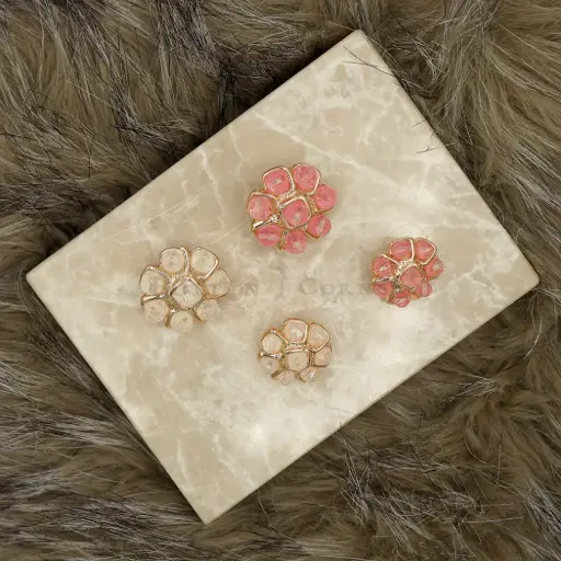 Luxury Crystal Diamond Flower Shank Button