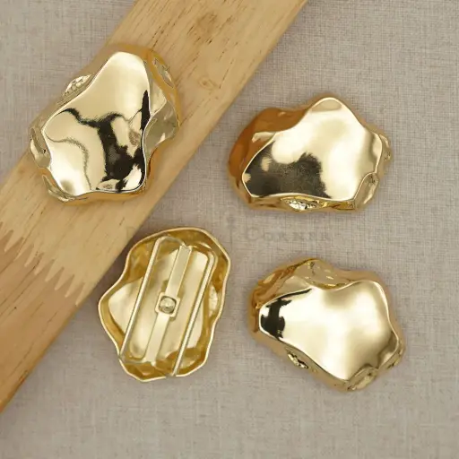 [B3236 GOLD] Irregular Border Shiny Surface Scarf Holder