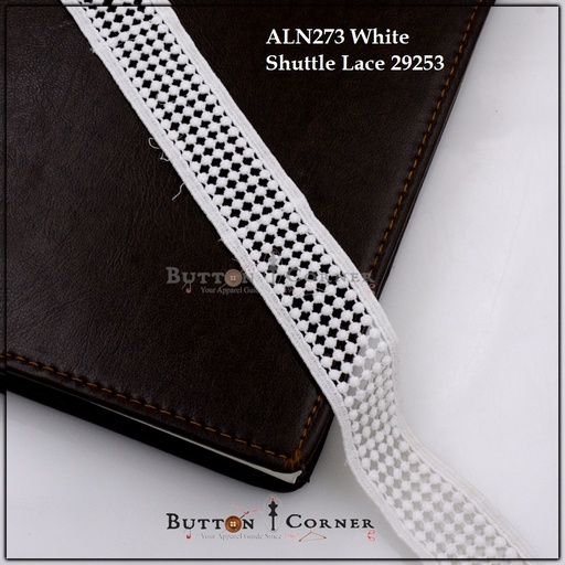 [ALN273-WHITE] Shuttle Joined Lace