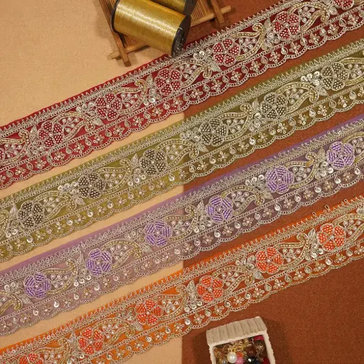 Fancy Pearl Glass Beads & Sequence Lace