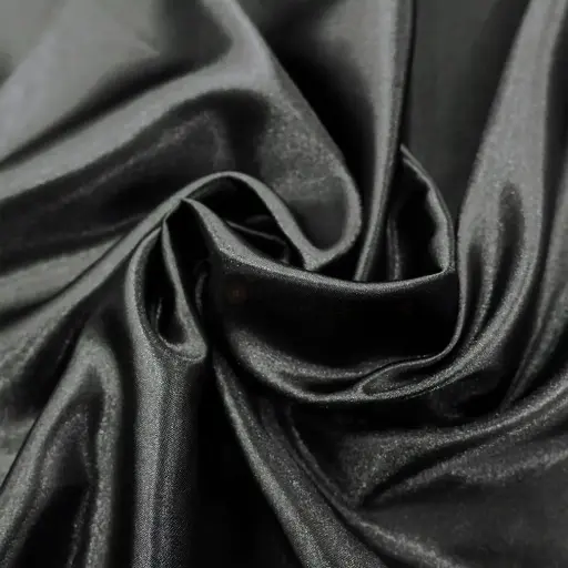 [SATIN SILK BLACK] Smooth & Shiny Satin Silk Fabric