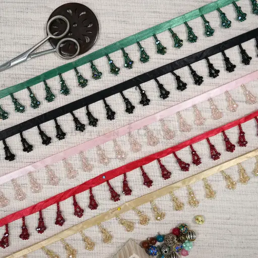 Fancy Glass Beads, Crystal Hanging Lace