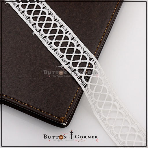 [ALN263-WHITE] Shuttle Joined Lace