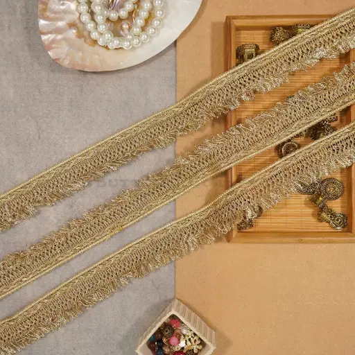 Cotton, Lurex, Hanging Lace