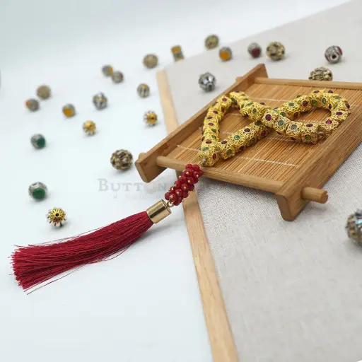 [MT01] 33 Spacer Beads Mini Cute Cuboid Shape Tasbih