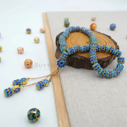 [MT02] 33 Cloisonne Beads Mini Cute Prayer Tasbih