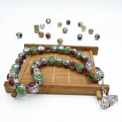 [MT07] 33 Taibetan Beads Mini Cute Round Shape Tasbih