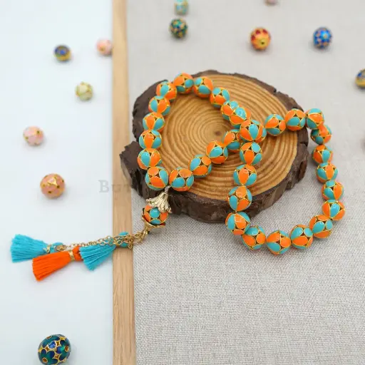 [MT15] Enamel Spacer Beads Tasbih For Muslim Prayer