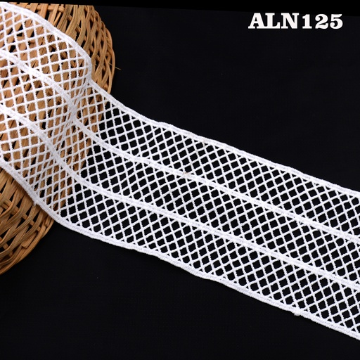 [ALN125-WHITE] Shuttle Joined Lace
