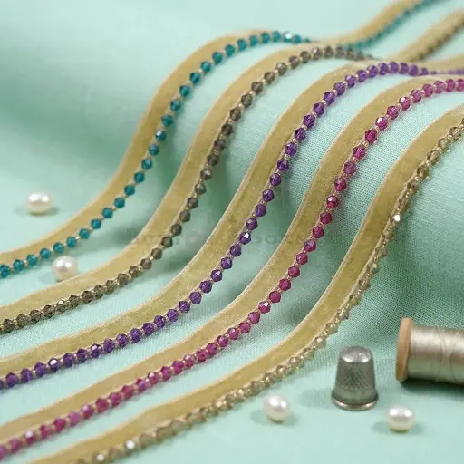 Fancy Glass Beads, Crystals, Hanging Lace