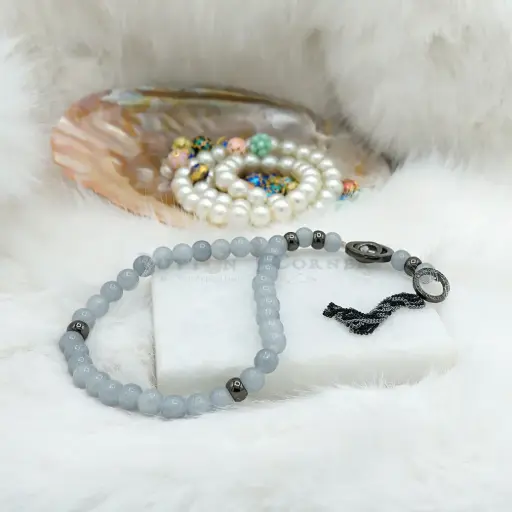 [MT23] 8mm Grey Stone Elegant Design Prayer Tasbih