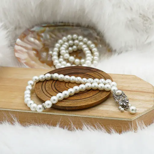 [MT32] 8mm Pearl Stone Mini Cute Prayer Tasbih