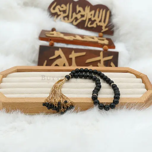 [MT37] 8mm Black Stone Mini Cute Prayer Tasbih