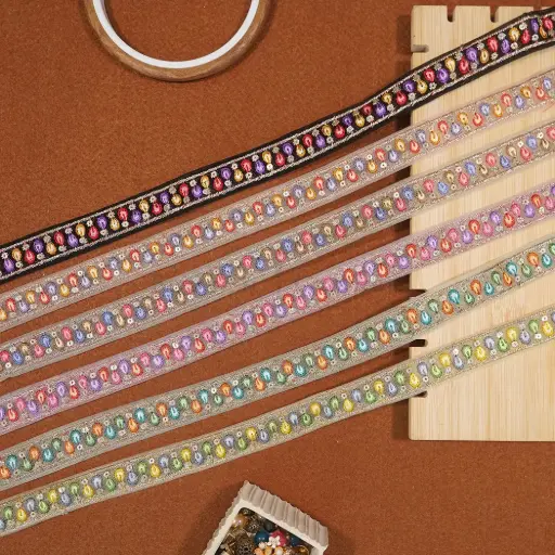 Metallic Yarn, Embroidery Thread, Sequence Lace