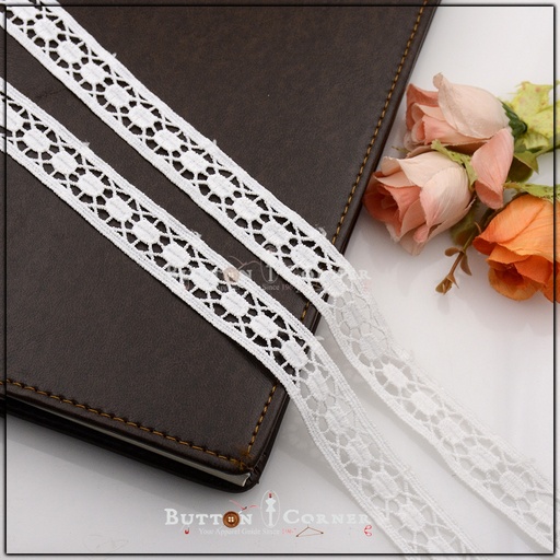 [ALN234-WHITE] Shuttle Joined Lace