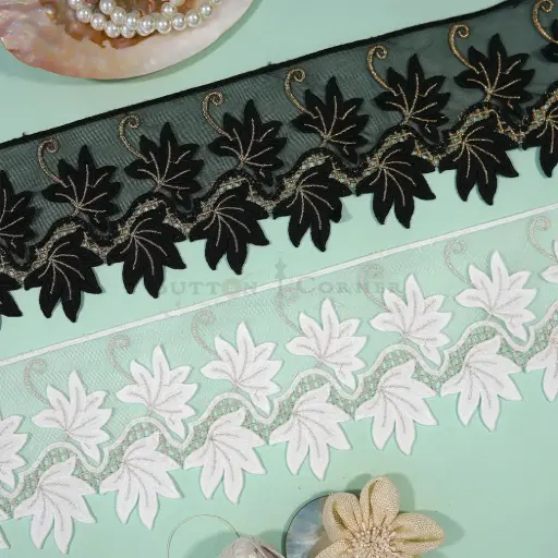 Shuttle Zari Net Lace