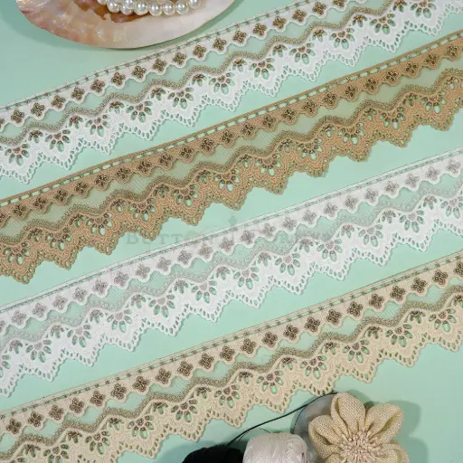 Shuttle Zari Net Lace