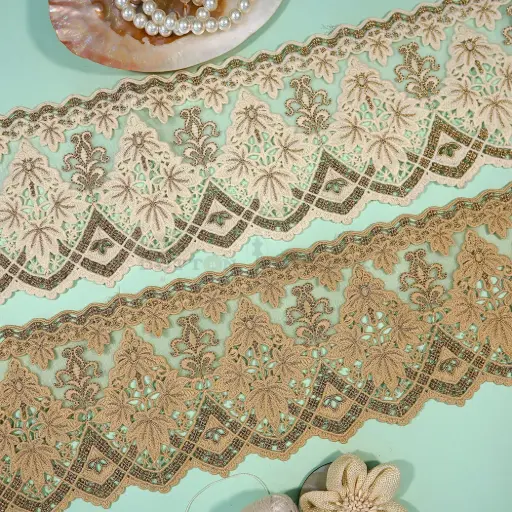 Shuttle Zari Net Lace