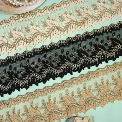 Shuttle Zari Net Lace