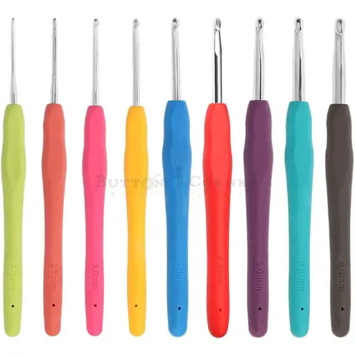 [CHSARG (2.0mm To 6.0mm)] Crochet Hook Set In Rubber Grip Handle