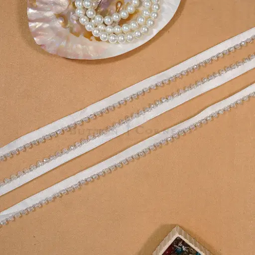 Fancy Glass Beads, Crystal, Hanging Lace