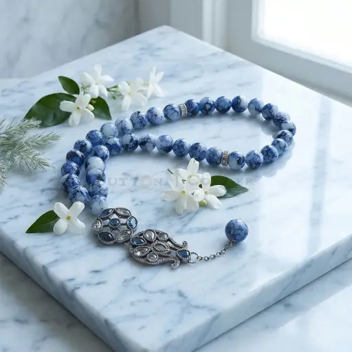 [MT74] 8mm Ocean Marble Beads Islamic Prayer Tasbih