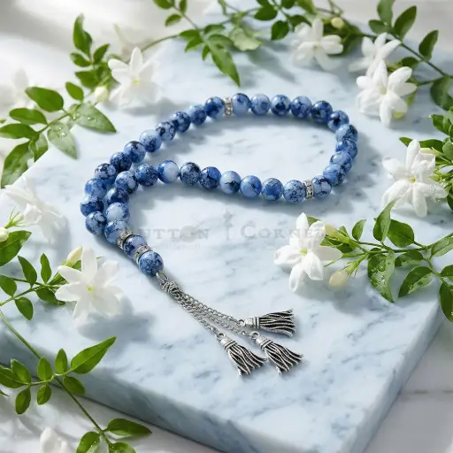 [MT76] 8mm Ocean Marble Beads Islamic Prayer Tasbih