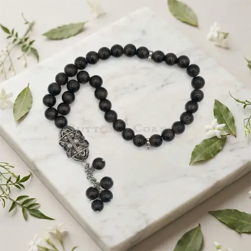 [MT89] 8mm Midnight Mocha Beads Islamic Prayer Tasbih