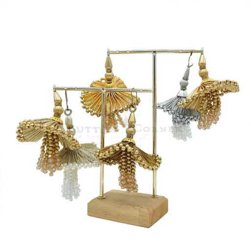 Gota Cap, Crystals, Pearl Tassel