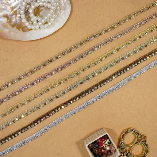 Metallic Yarn, Gota, Crystal Lace