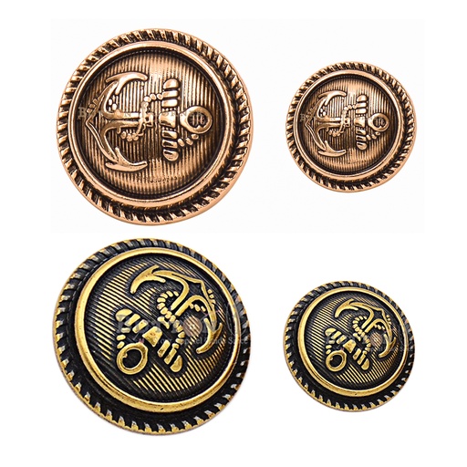 Anchor Shape Metal Suiting Button