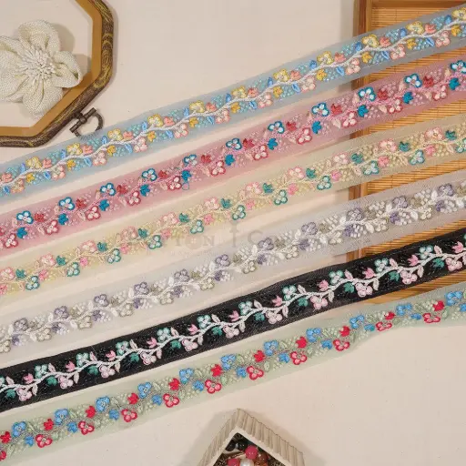 Embroidery Thread, Glass Beads, Sequence, Net Lace