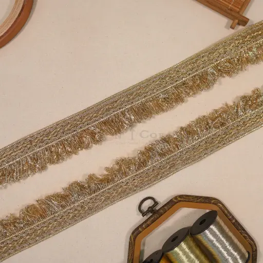 [KTL31/S4536 GOLD] Metallic Yarn, Lurex, Hanging Lace