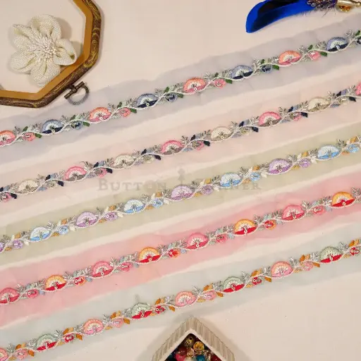 Embroidery Thread, Glass Beads, Sequence, Net Lace