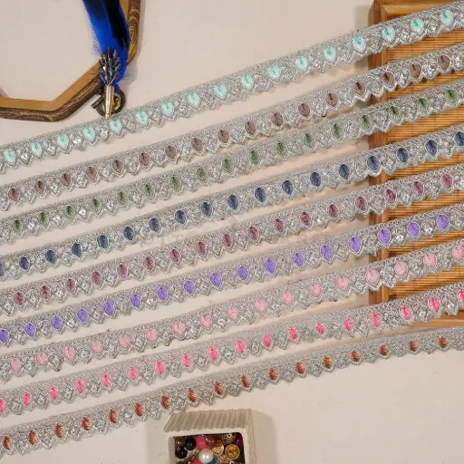 Metallic Yarn, Sequence, Net Lace