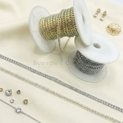 Aesthetic Style Crystals, Stone, Strap, Stick On, Lace