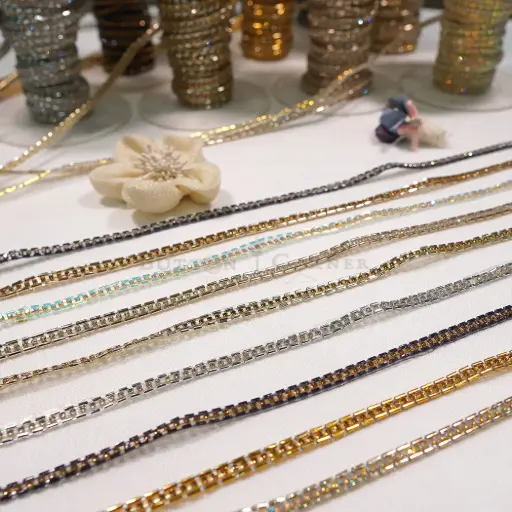 Aesthetic Style Crystals, Stone, Strap, Stick On, Lace